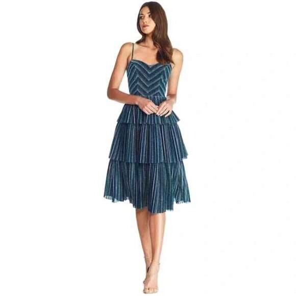 Dress the Population Kathy Dress in Electric Blue Multi - Picture 4 of 17